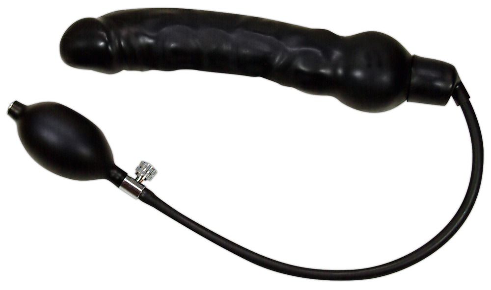 Blow me up Latex Dildo black