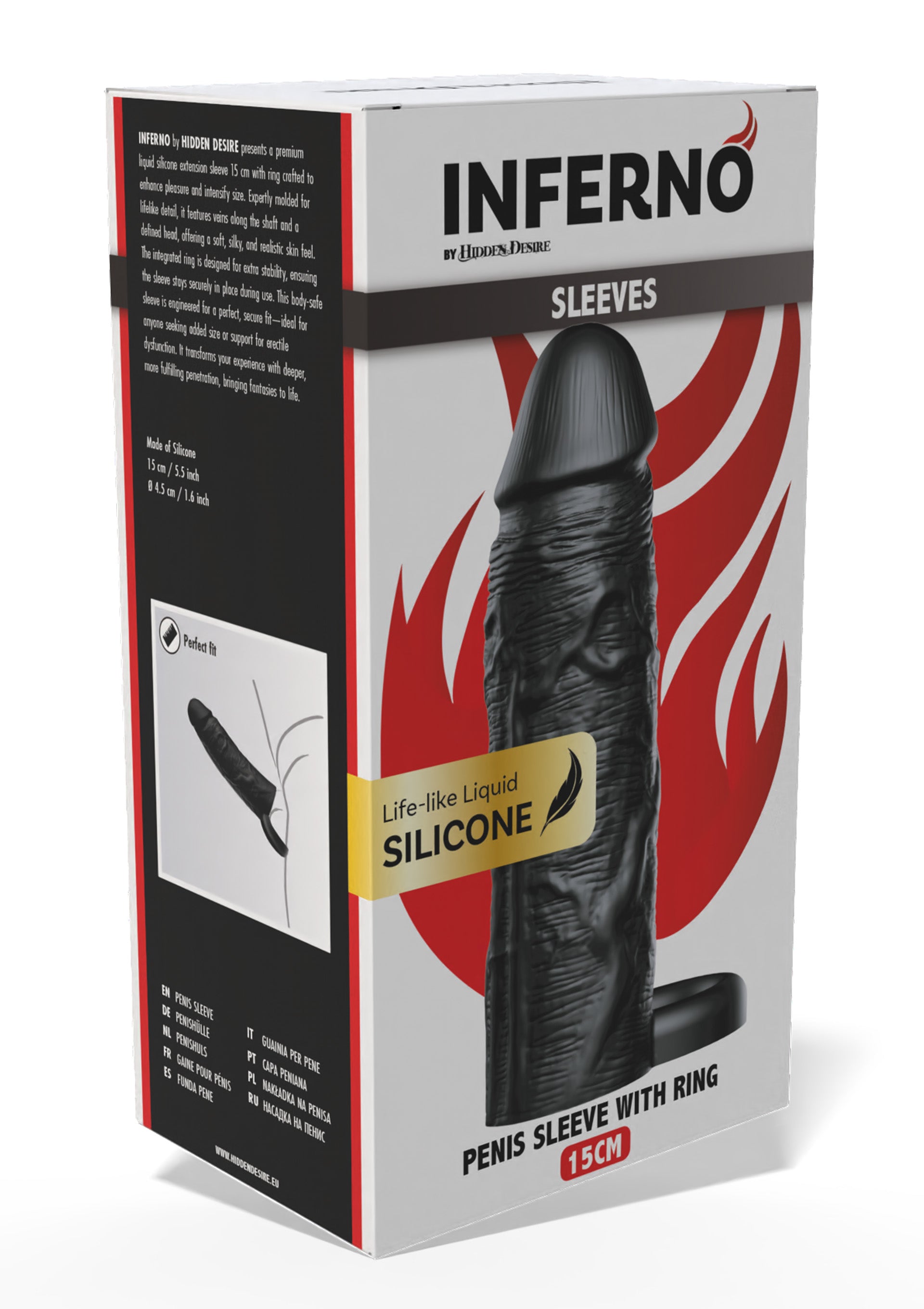 Penis Sleeve Liquid Silicone Ring 15 cm