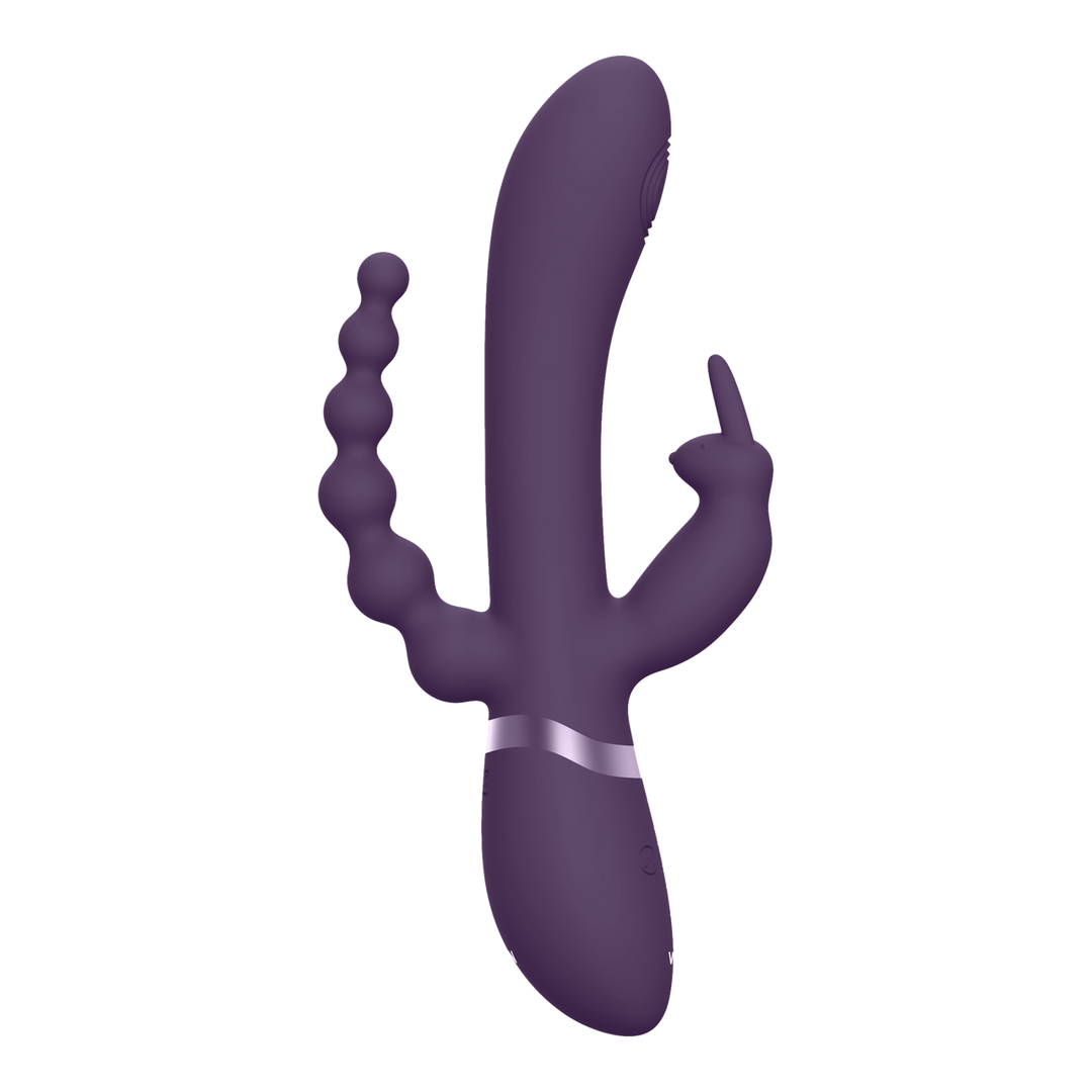 Rini - Pulse Wave  Vibrating Double Penetration Rabbit - Purple