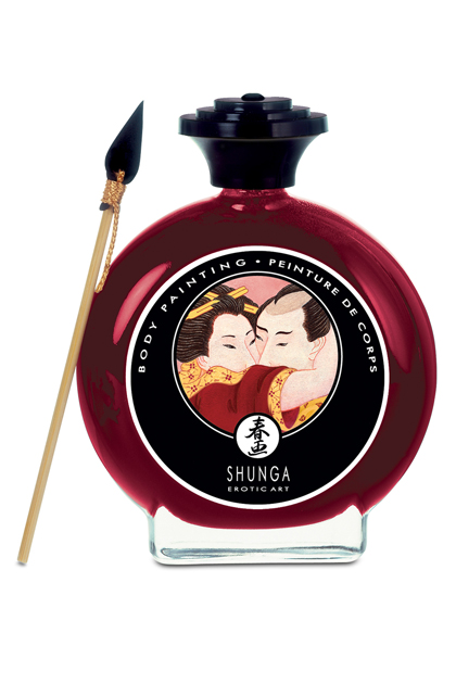 Shunga body paint strawberry sparkling wine