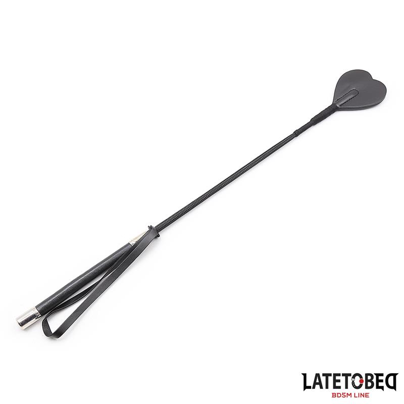 Whip with Heart Shape Black 60cm