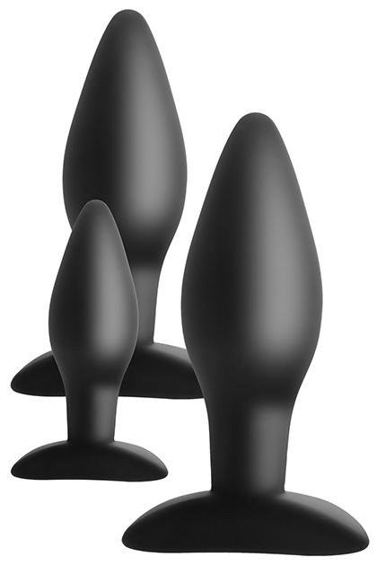 Silicone Anal Trainer Set Black