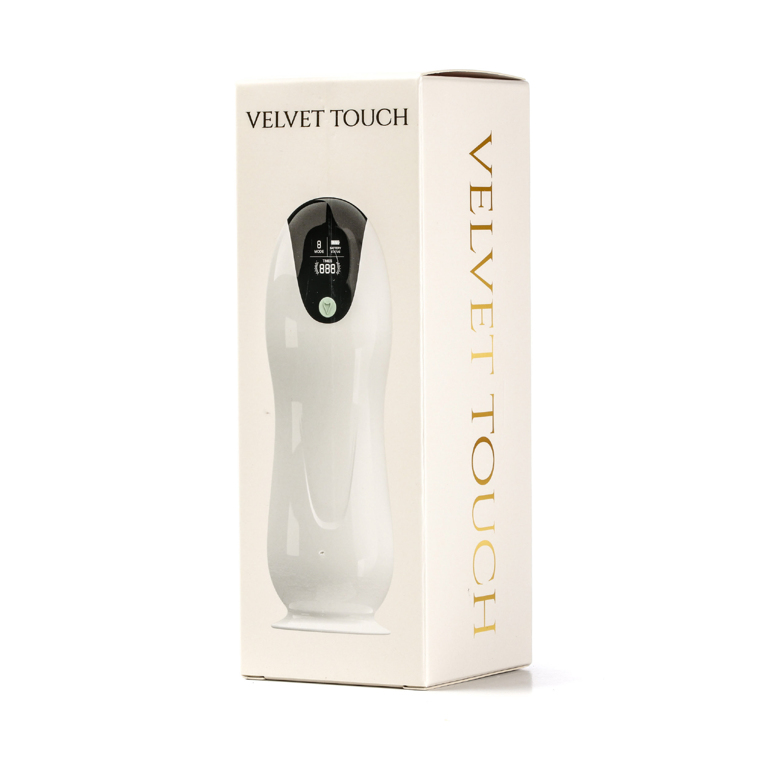 Velvet Touch masturbator z wibracją wagina cyberskóra ładowany usb biały
