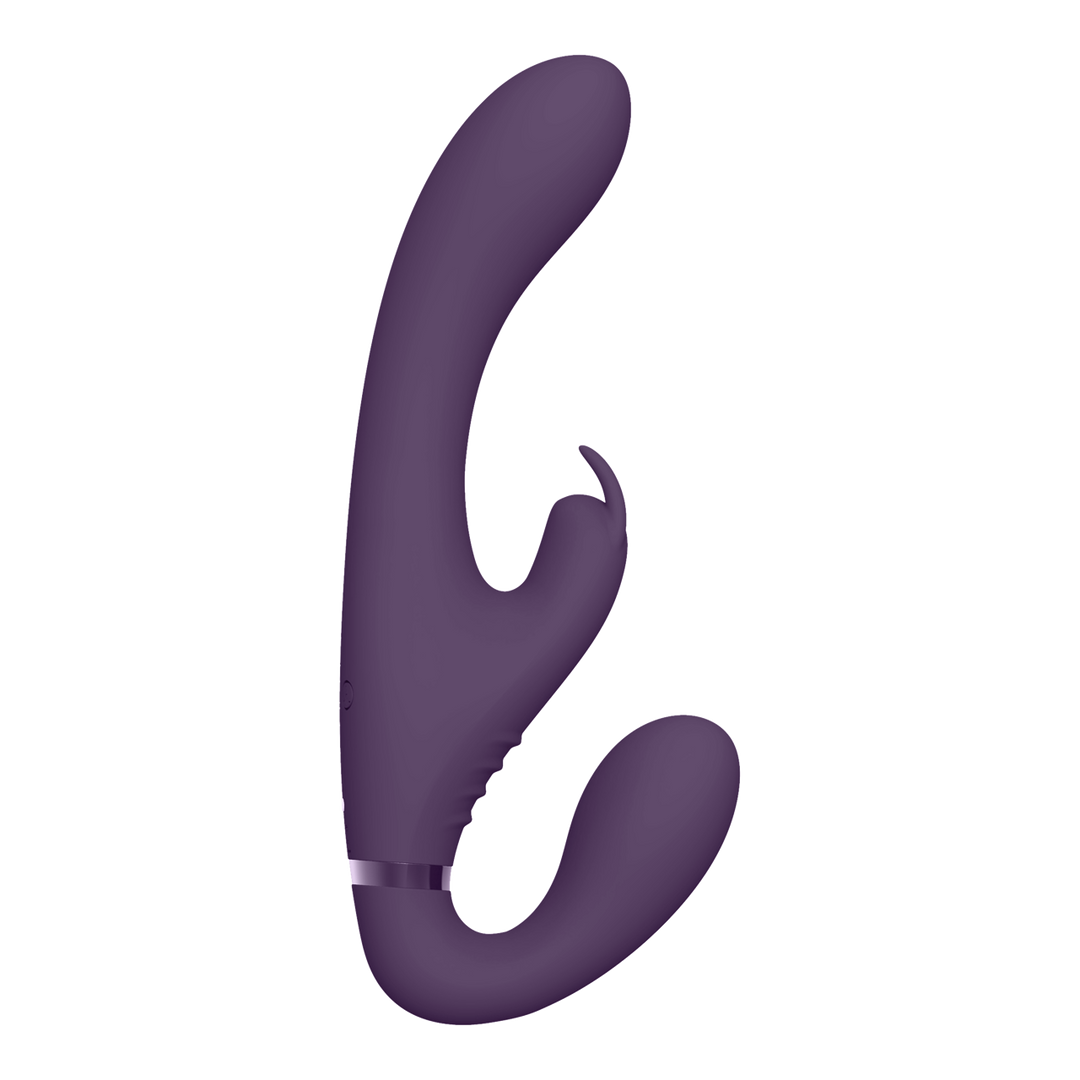 Suki - Vibrating Strapless Strap-on Rabbit - Purple