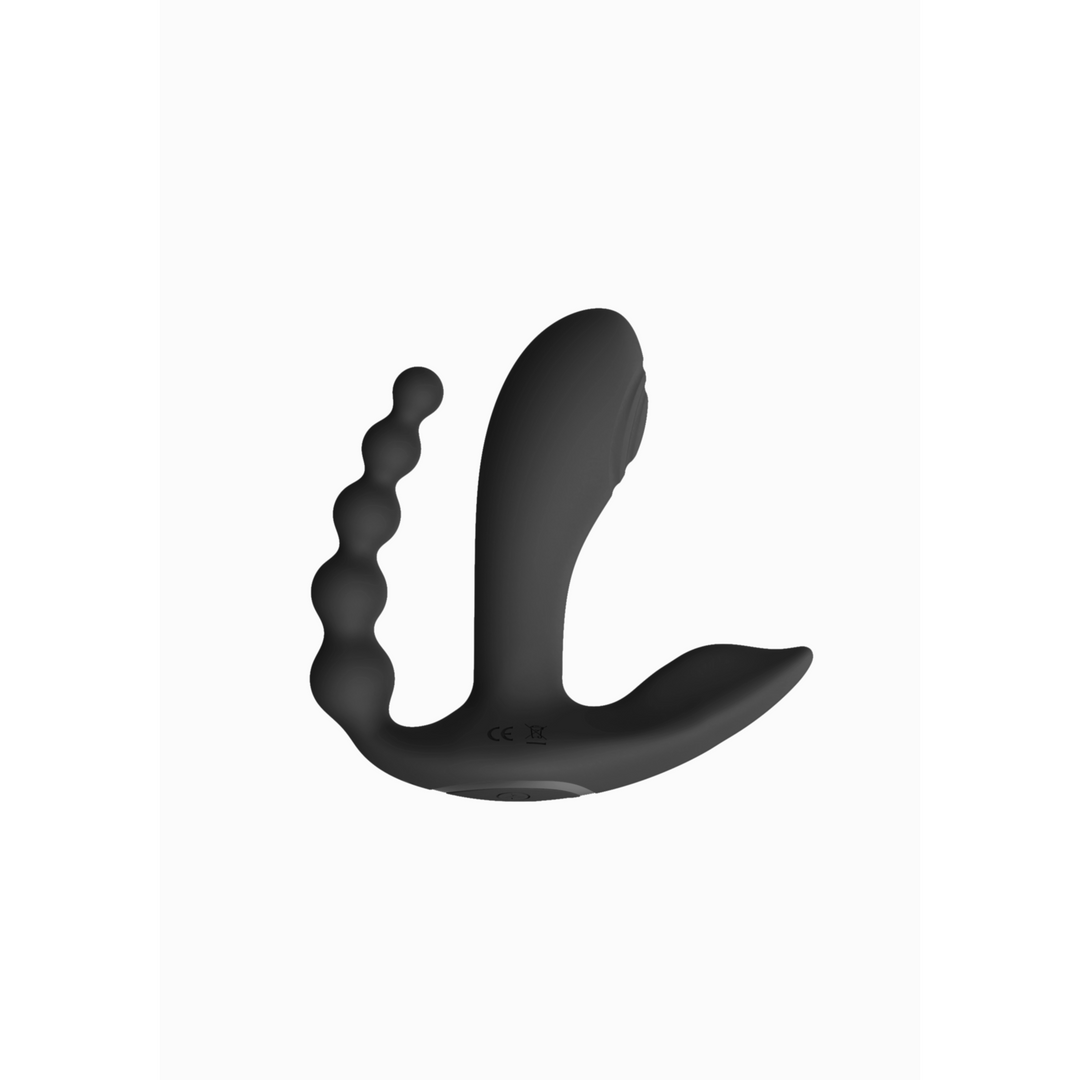 Kata - Pulse Wave  Vibrating Double Penetration Vibrator - Black