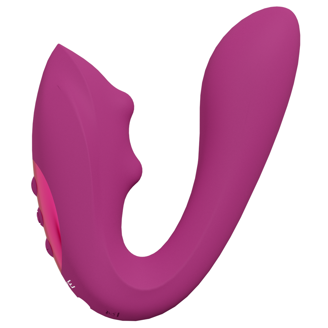 Yuki - Dual Motor G-Spot Vibrator with Massaging Beads - Pink