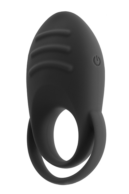 DUAL COCK RING - BLACK