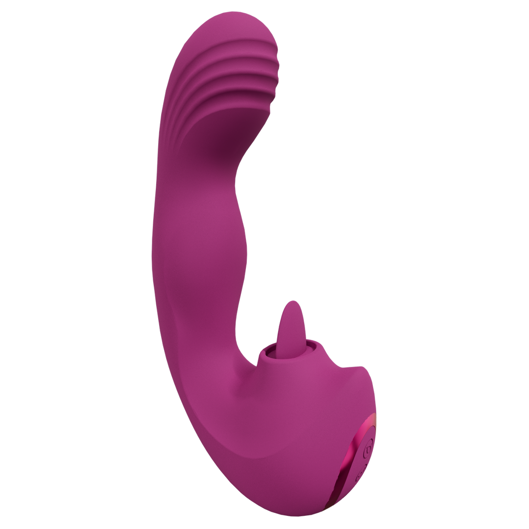 Yumi - Triple Motor G-Spot Finger Motion Vibrator and Flickering Tongue Stimulator - Pink