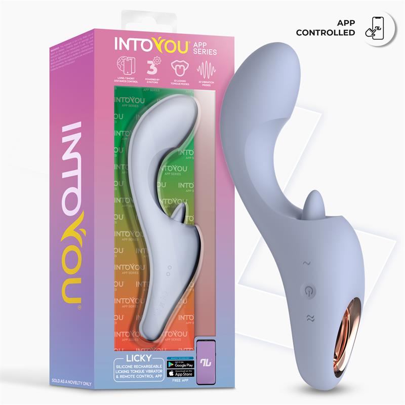 Licky Licking Tongue Vibrator with App Clave 36