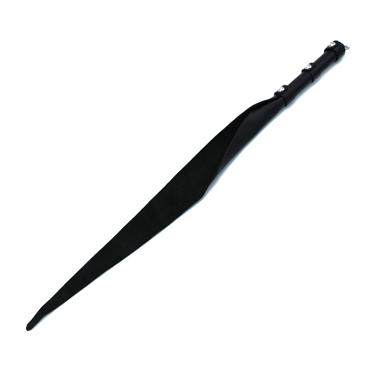 Kiotos Leather Black Leather Single Flap Whip D-Ring