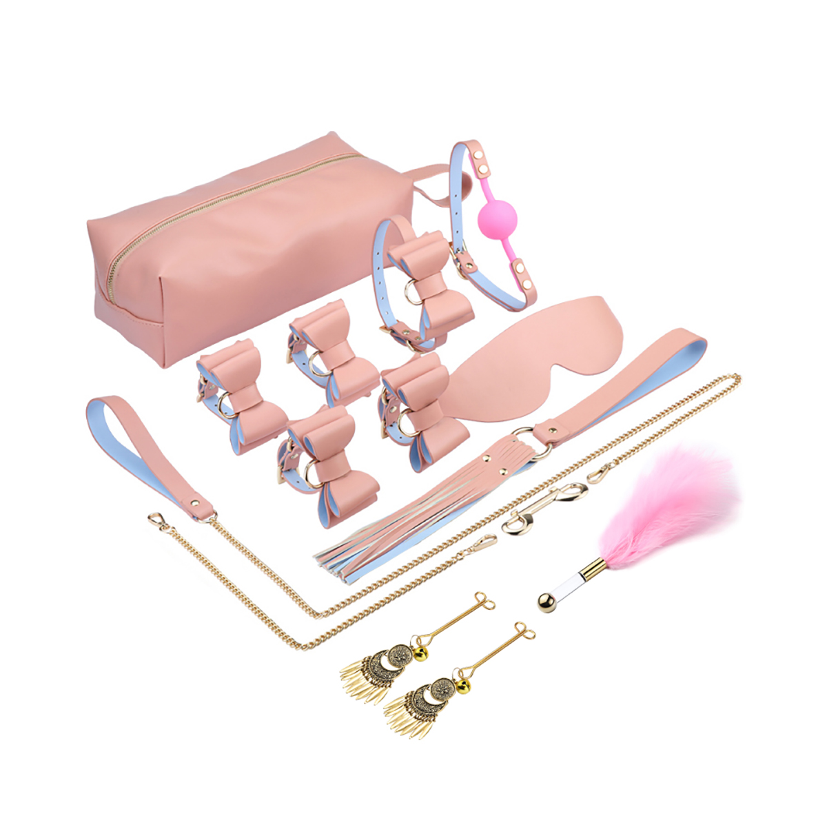 Kiotos Leather BDSM Bowties 10 Item Kit - Pink