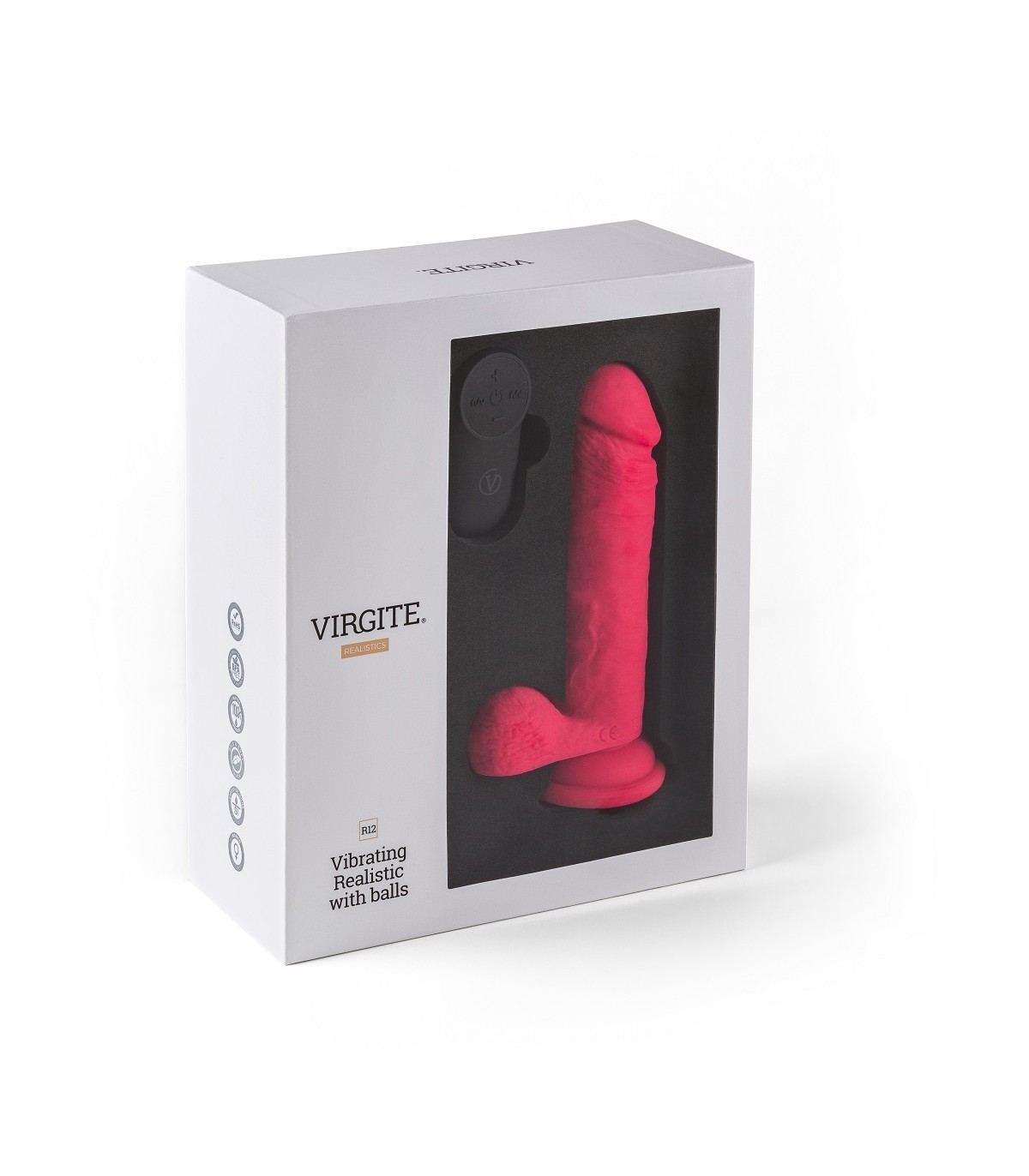 REALISTIC VIBRATOR "R12" PINK 14.4CM W/