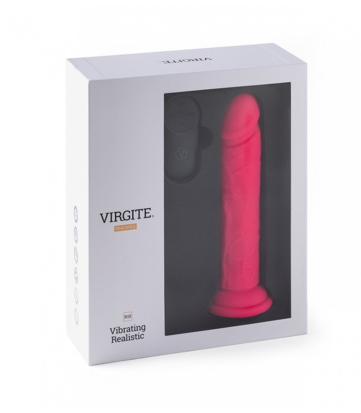 REALISTIC VIBRATOR "R15" PINK 16.5CM W/